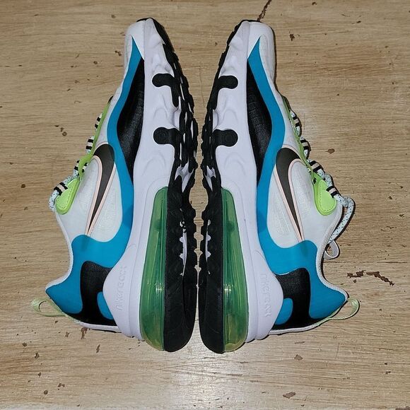 Nike Air Max 270 React SE GS 'Oracle Aqua' Shoes Size 5y Womens 6.5 - Picture 13 of 14